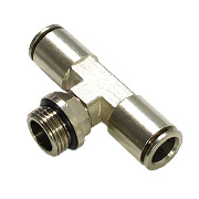 Equal Tee Push-in Fittings with male thread