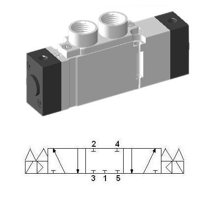 SCEP433 - Pneumatic Valve 5/3 Closed Center