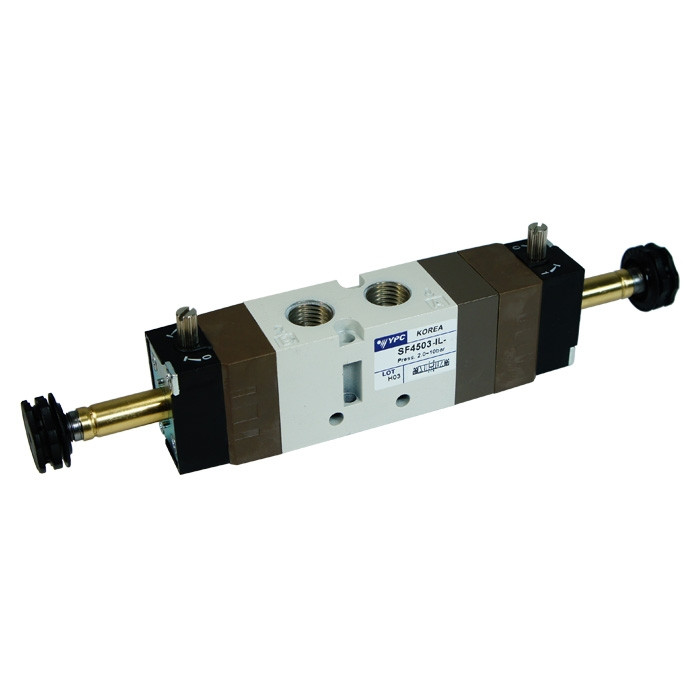 Solenoid valve 5/3 pressure center - 1/4"