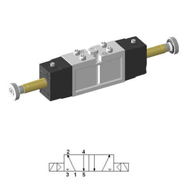 Solenoid Valve 5/2 Double SIE220 with 18 mm Body Width