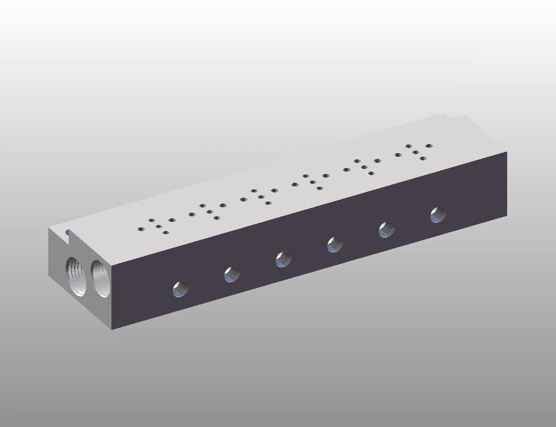 Manifold block for YSV20 valves - 6 ports