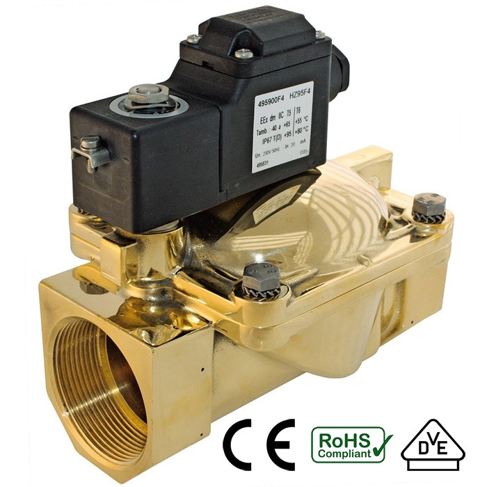 Shut-off valve NC 1/4" 230V