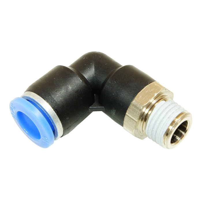 1/2 PT Thread Type 0ne Touch Pneumatic Fittings with 90 Degree Male Elbow Fevas Tube Size 12mm 